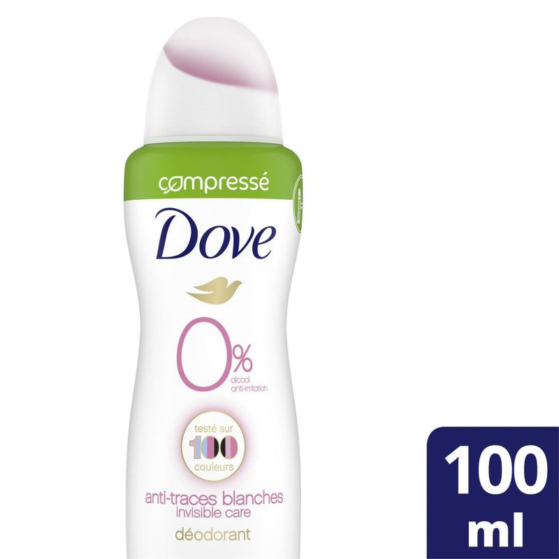 DOVE Déodorant Compressé Femme Invisible Care 0% 100 Ml - Marché Du Coin