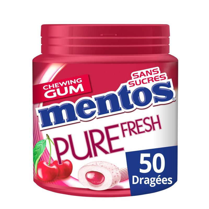 MENTOS Mentos Pure Fresh Bottle Cerise Sans Sucre 100G - Marché Du Coin