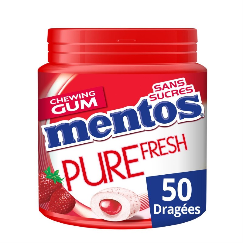 MENTOS Chewing Gum Pure Fresh Fraise 100G - Marché Du Coin