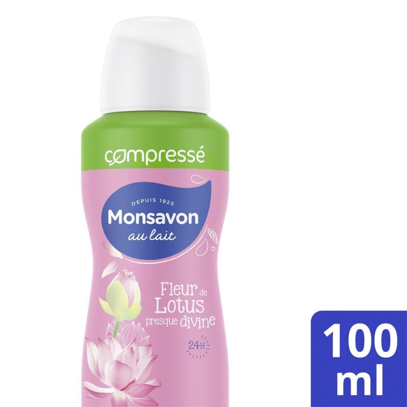 MONSAVON Déodorant Femme Fleur Lotus 100Ml Compressé - Marché Du Coin