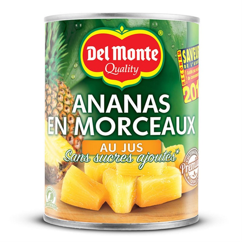 DEL MONTE Ananas Au Jus 3/4 350G Net Egoutté - Marché Du Coin